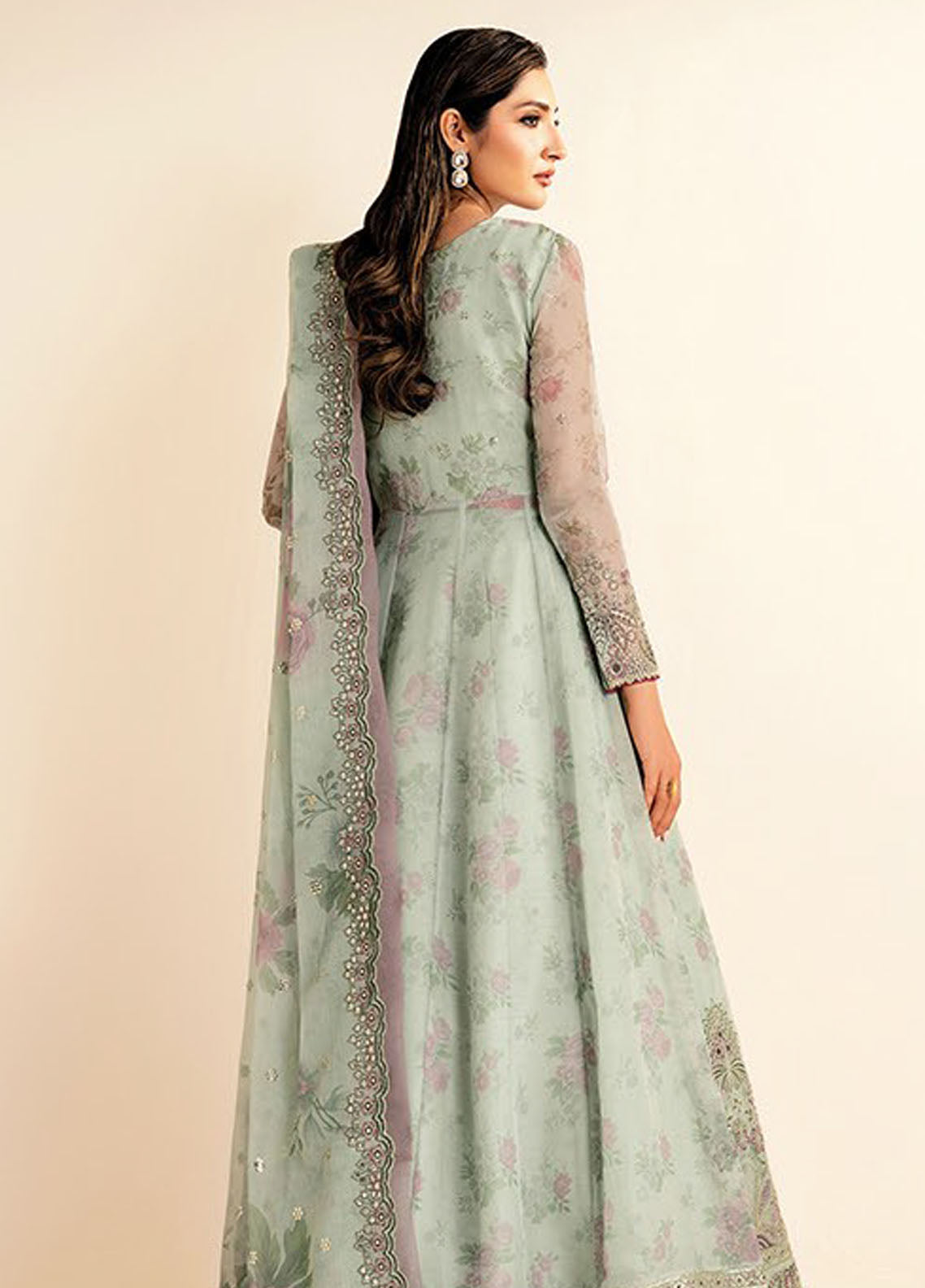 Deme by Xenia Embroidered Chiffon Suits Unstitched 3 Piece XE25DC D-02 Sive