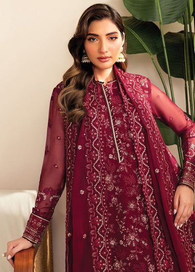 Deme by Xenia Embroidered Chiffon Suits Unstitched 3 Piece XE25DC D-03 Darya