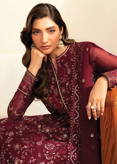 Deme by Xenia Embroidered Chiffon Suits Unstitched 3 Piece XE25DC D-03 Darya