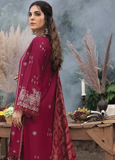 Denara By Humdum Embroidered Wool Suit Unstitched 3 Piece HD24D D-02 - Winter Collection