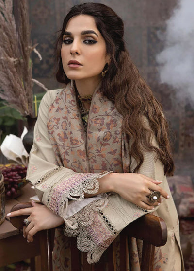 Denara By Humdum Embroidered Wool Suit Unstitched 3 Piece HD24D D-10 - Winter Collection