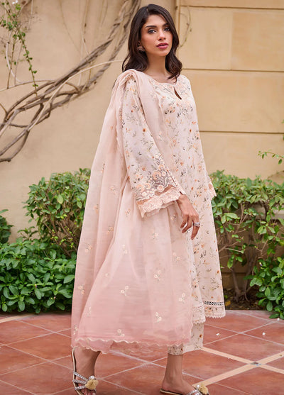 Dhanak Pret Embroidered Cotton 2 Piece Suit DHK23-D2 DC-2229 BEIGE