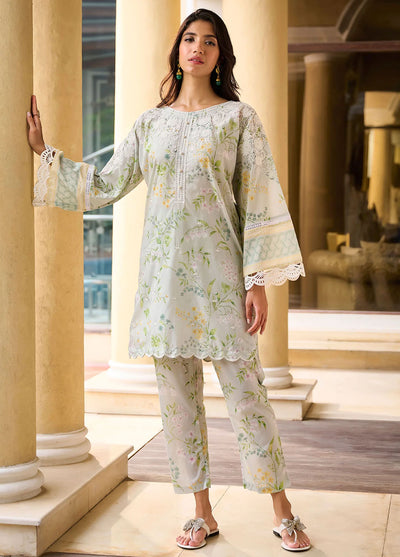 Dhanak Pret Embroidered Cotton 2 Piece Suit DHK23-D2 DC-2231 LIGHT GREEN