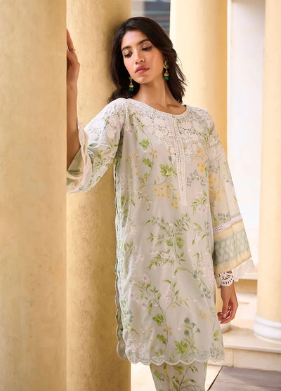 Dhanak Pret Embroidered Cotton 2 Piece Suit DHK23-D2 DC-2231 LIGHT GREEN