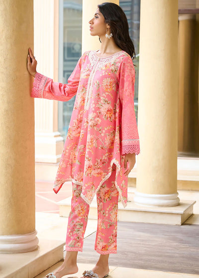 Dhanak Pret Embroidered Cotton 2 Piece Suit DHK23-D2 DC-2234 PINK