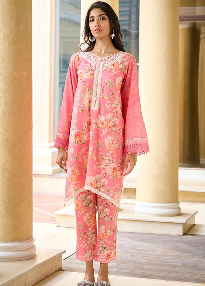 Dhanak Pret Embroidered Cotton 2 Piece Suit DHK23-D2 DC-2234 PINK