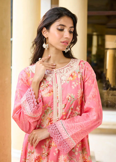 Dhanak Pret Embroidered Cotton 2 Piece Suit DHK23-D2 DC-2234 PINK