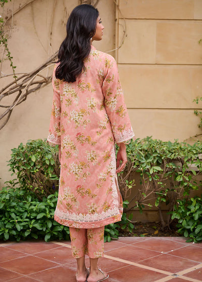 Dhanak Pret Embroidered Cotton 2 Piece Suit DHK23-D2 DC-2235 PEACH