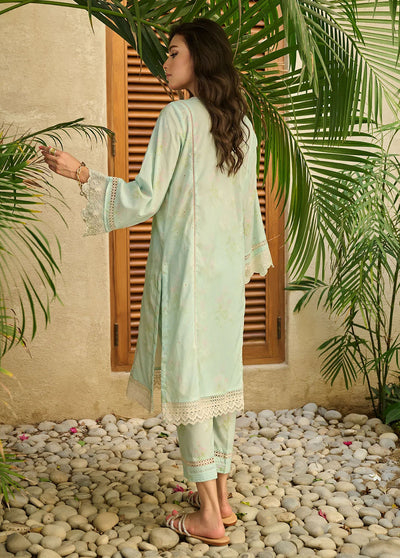 Dhanak Pret Embroidered Lawn 2 Piece Suit DC-2177 LIGHT GREEN