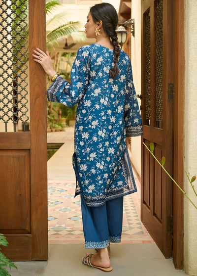 Dhanak Pret Embroidered Lawn 2 Piece Suit DC-2184 BLUE