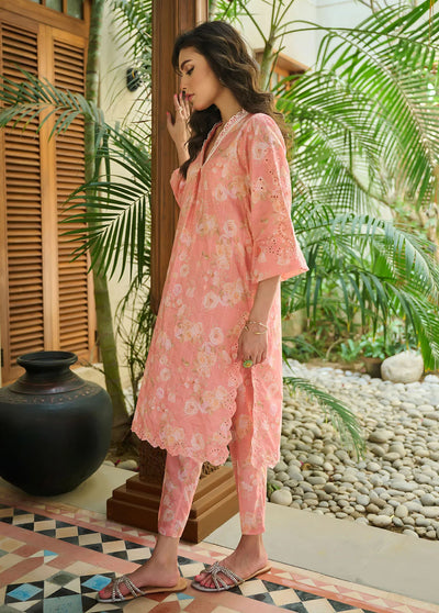 Dhanak Pret Embroidered Lawn 2 Piece Suit DC-2225 PINK