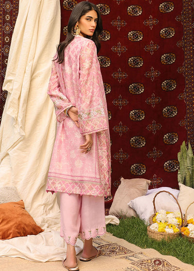 Dhanak Pret Embroidered Munar 2 Piece Suit DHK23M DA-2131 PINK