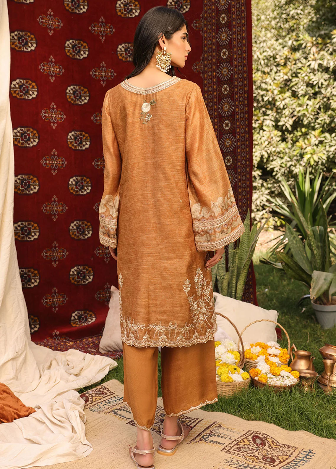 Dhanak Pret Embroidered Munar 2 Piece Suit DHK23M DA-2133 MUSTARD