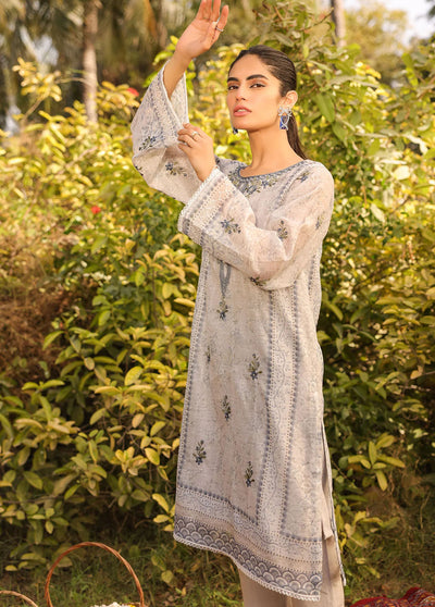 Dhanak Pret Embroidered Munar 2 Piece Suit DHK23M DA-2134 GREY