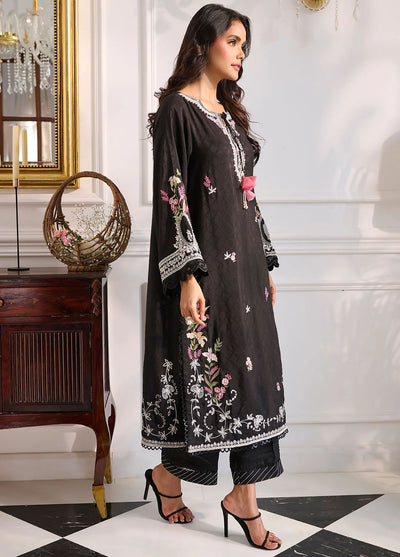 Dhanak Pret Embroidered Cotton Jacquard 2 Piece Suit SS24DA-2377 Black