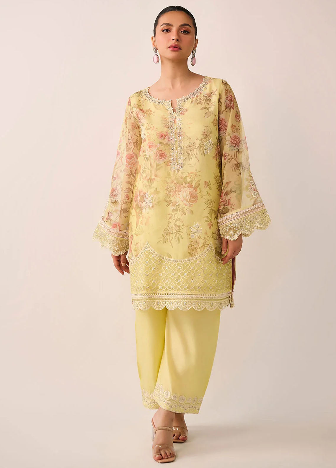 Dhanak Pret Embroidered Khaadi Net 2 Piece Suit SS24DA-2466