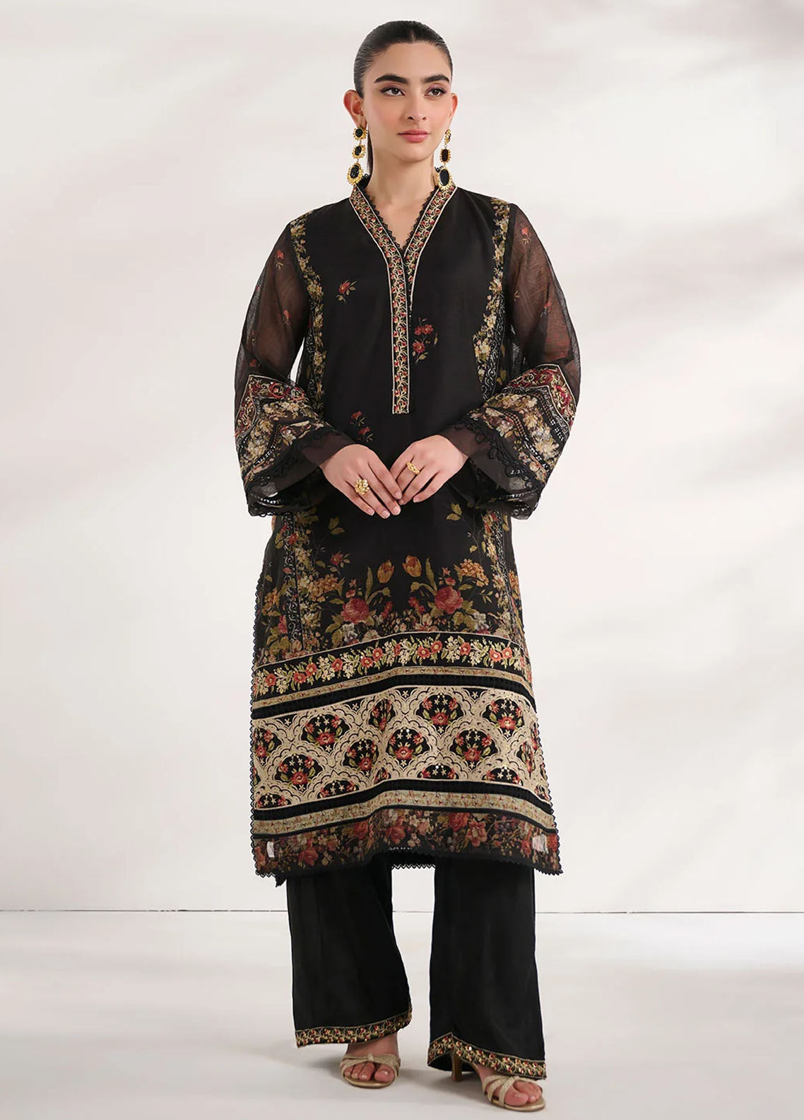 Dhanak Pret Embroidered Munar 2 Piece Suit SS24DA-2469