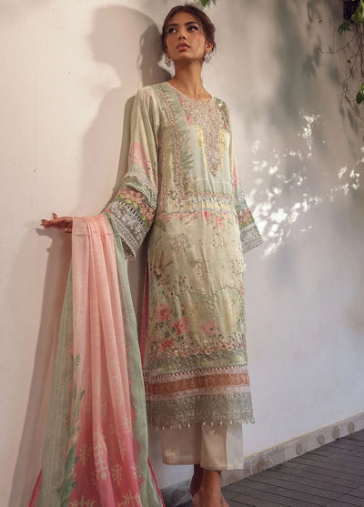 Dhanak Pret Embroidered Shamoze Silk 2 Piece Suit SS24DA-2517