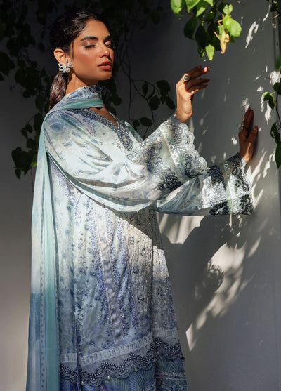 Dhanak Pret Embroidered Shamoze Silk 2 Piece Suit SS24DA-2518