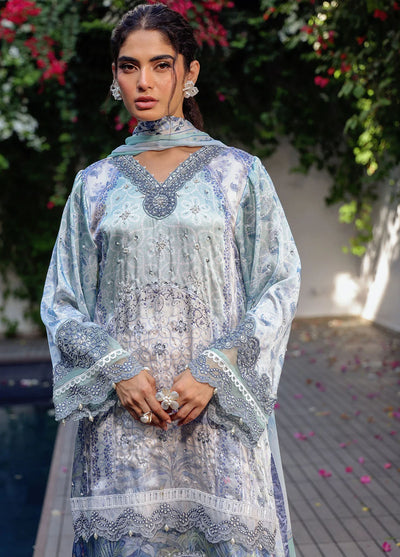 Dhanak Pret Embroidered Shamoze Silk 2 Piece Suit SS24DA-2518