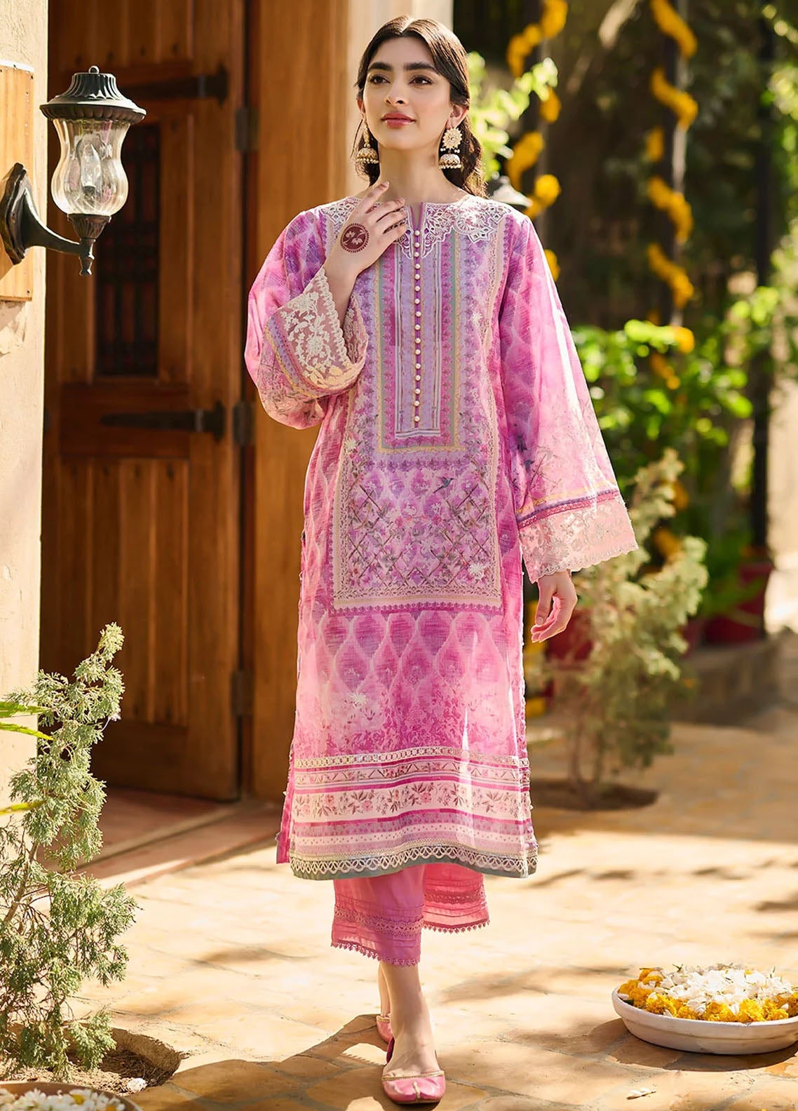 Dhanak Pret Embroidered Swiss Lawn 2 Piece Suit SS24DA-2397 Purple