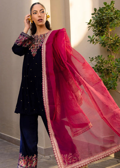 Dhanak Pret Embroidered Velvet 2 Piece Suit FW24DA-2612