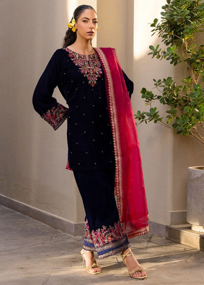 Dhanak Pret Embroidered Velvet 2 Piece Suit FW24DA-2612