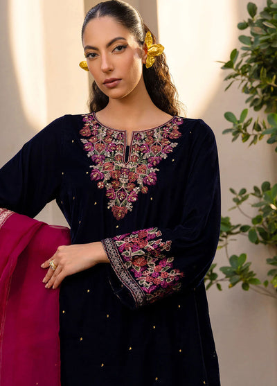 Dhanak Pret Embroidered Velvet 2 Piece Suit FW24DA-2612