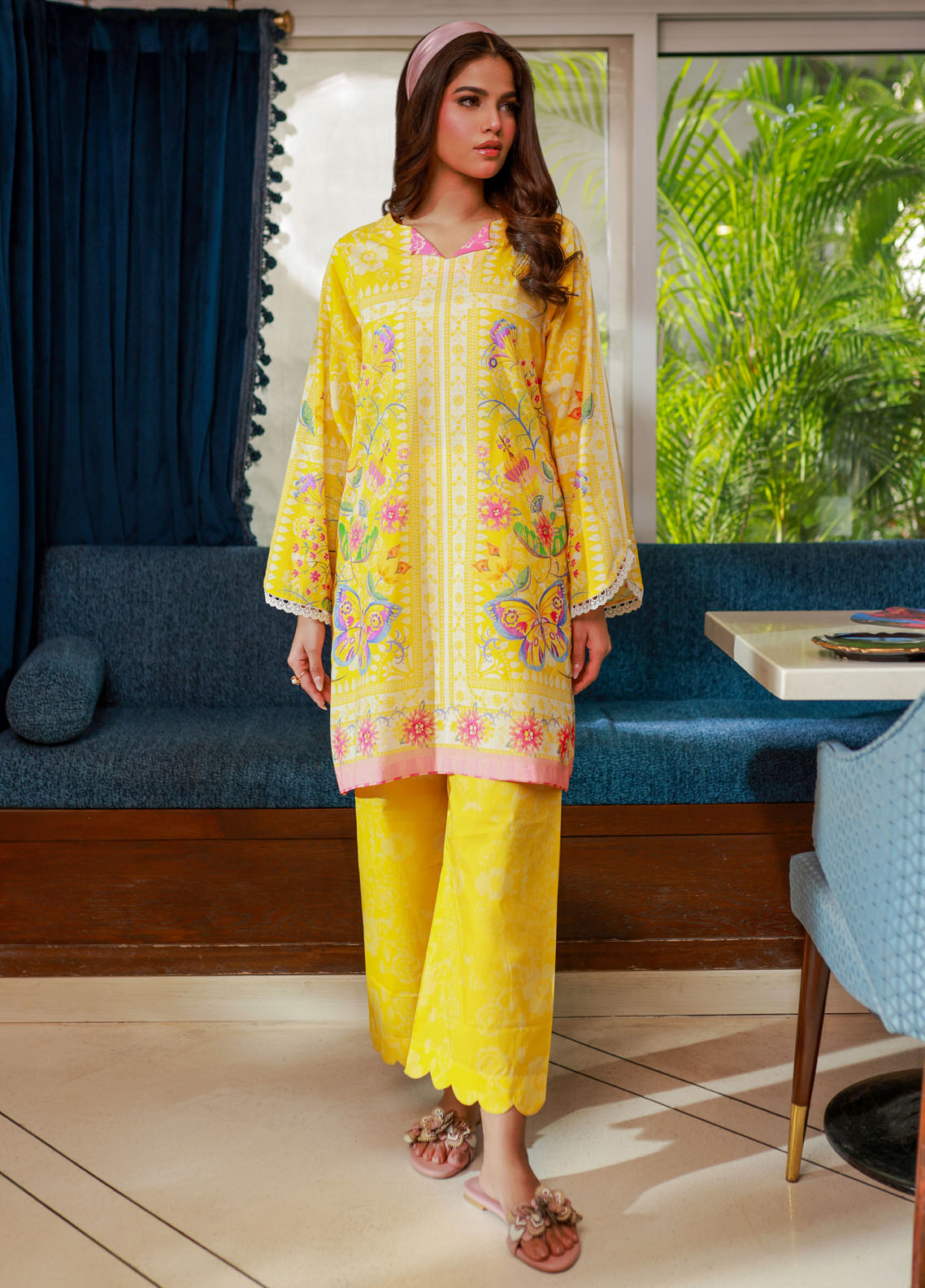 Dhanak Pret Printed Lawn 2 Piece Suit SS24DC-2524