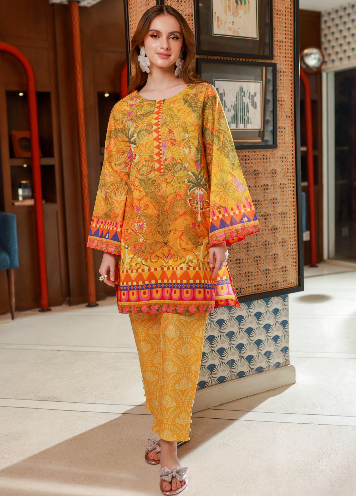 Dhanak Pret Printed Lawn 2 Piece Suit SS24DC-2532