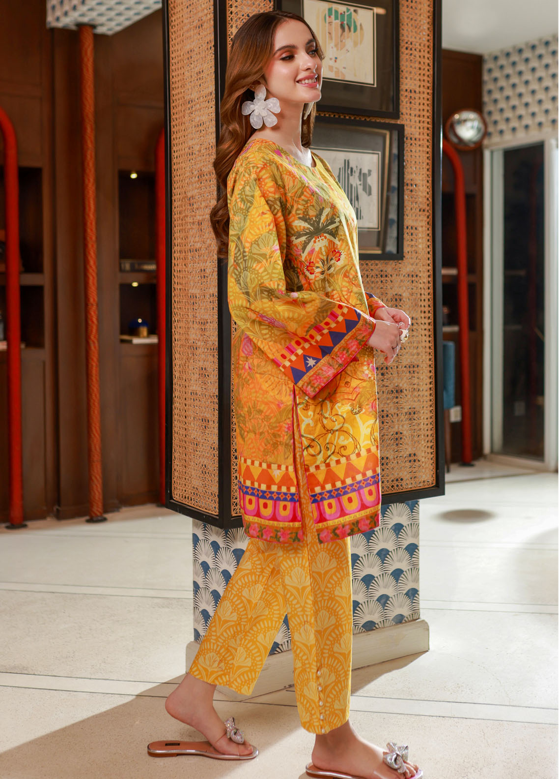 Dhanak Pret Printed Lawn 2 Piece Suit SS24DC-2532