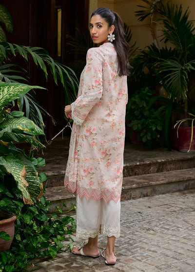 Dhanak Pret Casual Lawn Kurtie DC-0538 Peach