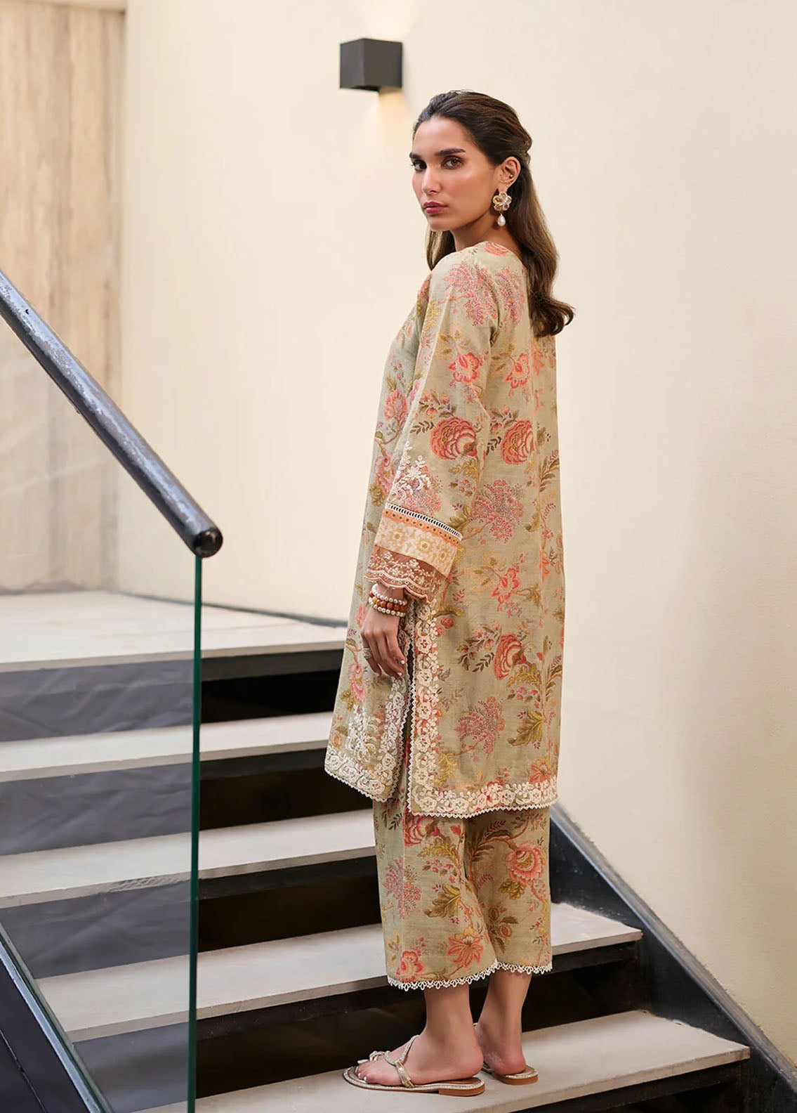 Dhanak Pret Embroidered Khaddar 2 Piece Suit DC-2280 GREEN