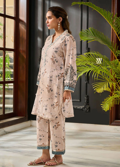 Dhanak Pret Embroidered Khaddar 2 Piece Suit DC-2285 BEIGE