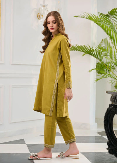 Dhanak Pret Embroidered Khaddar 2 Piece Suit DC-2250 GREEN