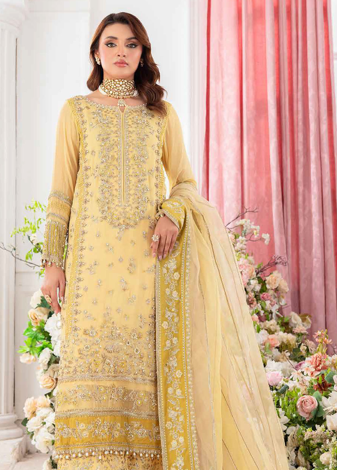 Diamond Dust by Charizma Embroidered Chiffon Suits Unstitched 4 Piece CRZ25DC DD5-02