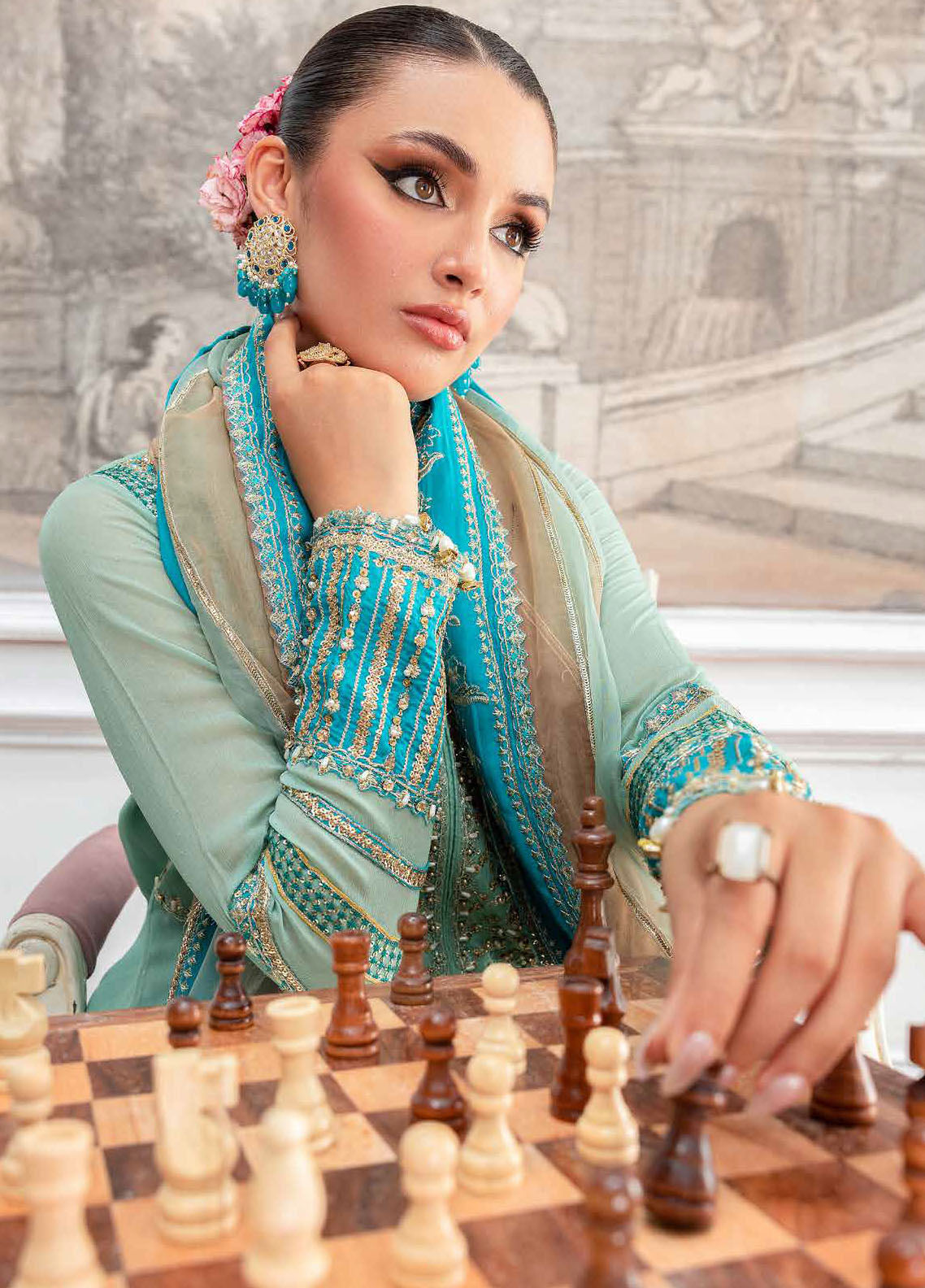 Diamond Dust by Charizma Embroidered Chiffon Suits Unstitched 4 Piece CRZ25DC DD5-04