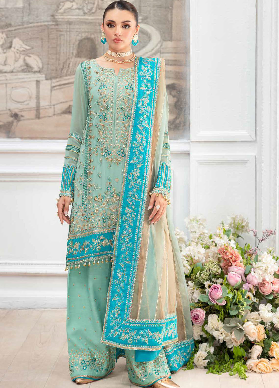 Diamond Dust by Charizma Embroidered Chiffon Suits Unstitched 4 Piece CRZ25DC DD5-04