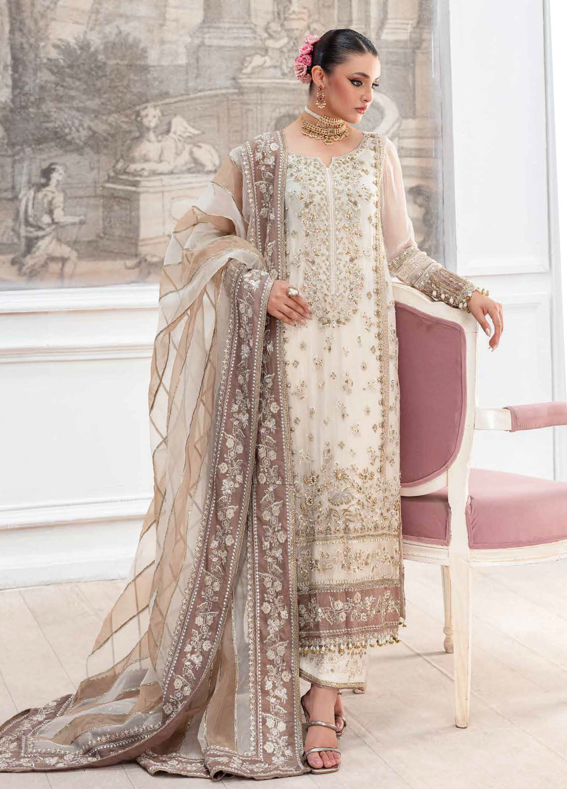 Diamond Dust by Charizma Embroidered Chiffon Suits Unstitched 4 Piece CRZ25DC DD5-07