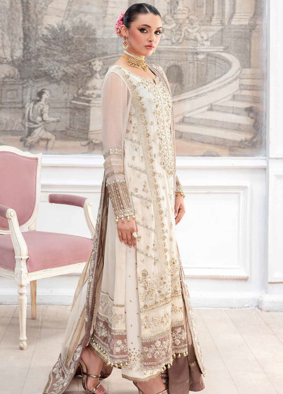 Diamond Dust by Charizma Embroidered Chiffon Suits Unstitched 4 Piece CRZ25DC DD5-07