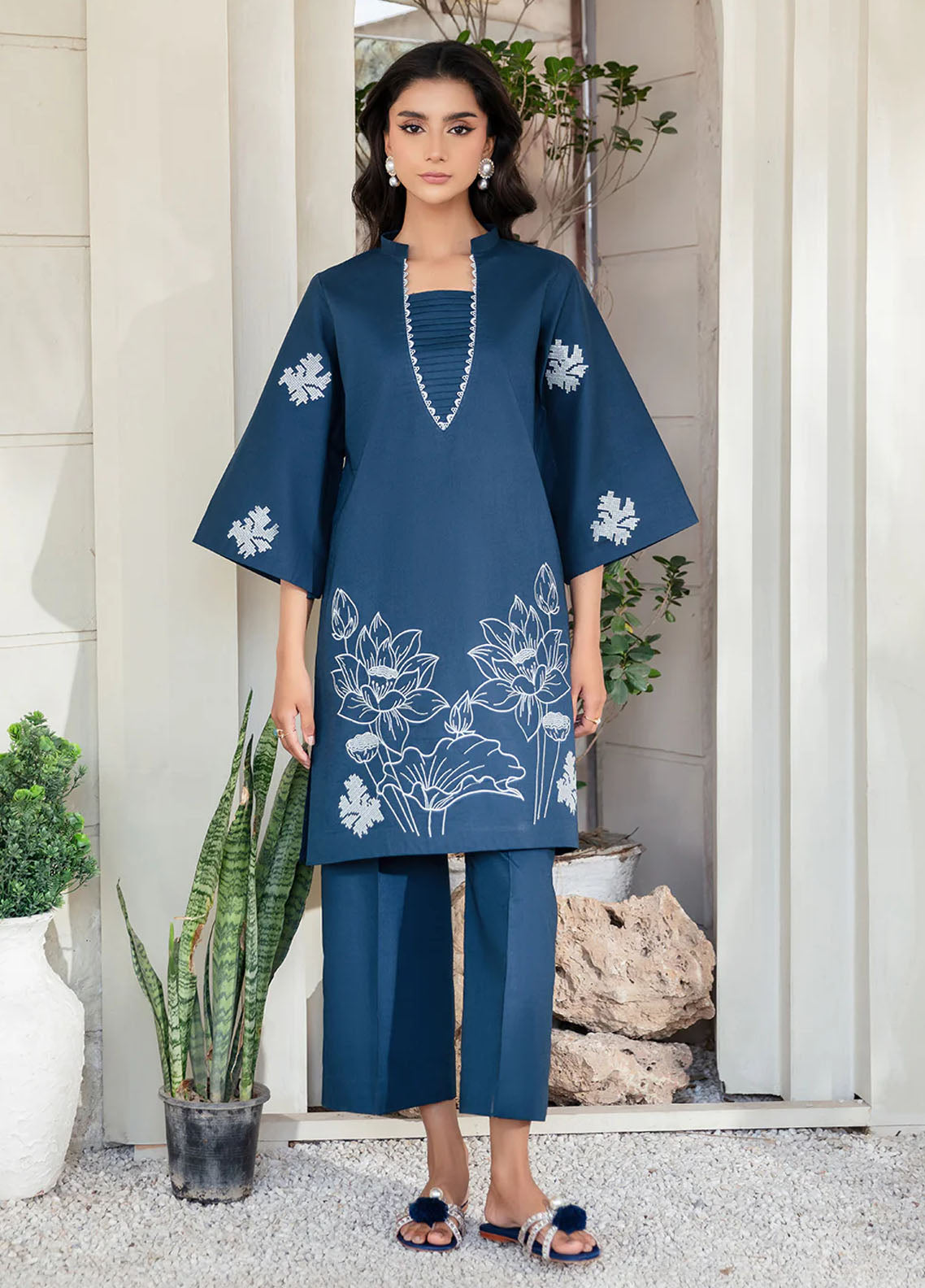 Dusk Glow by Aleen Pret Embroidered Cotton Lawn 2 Piece Suit Sienna