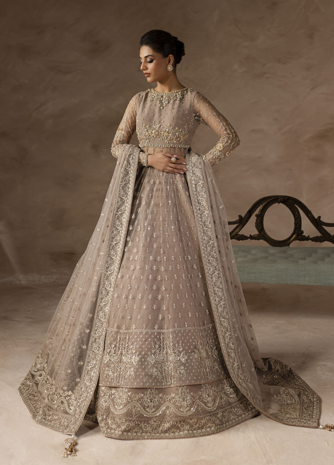 Elysee by Imran Ramzan Embroidered Net Suits Unstitched 3 Piece IR25EF Petal de Soi