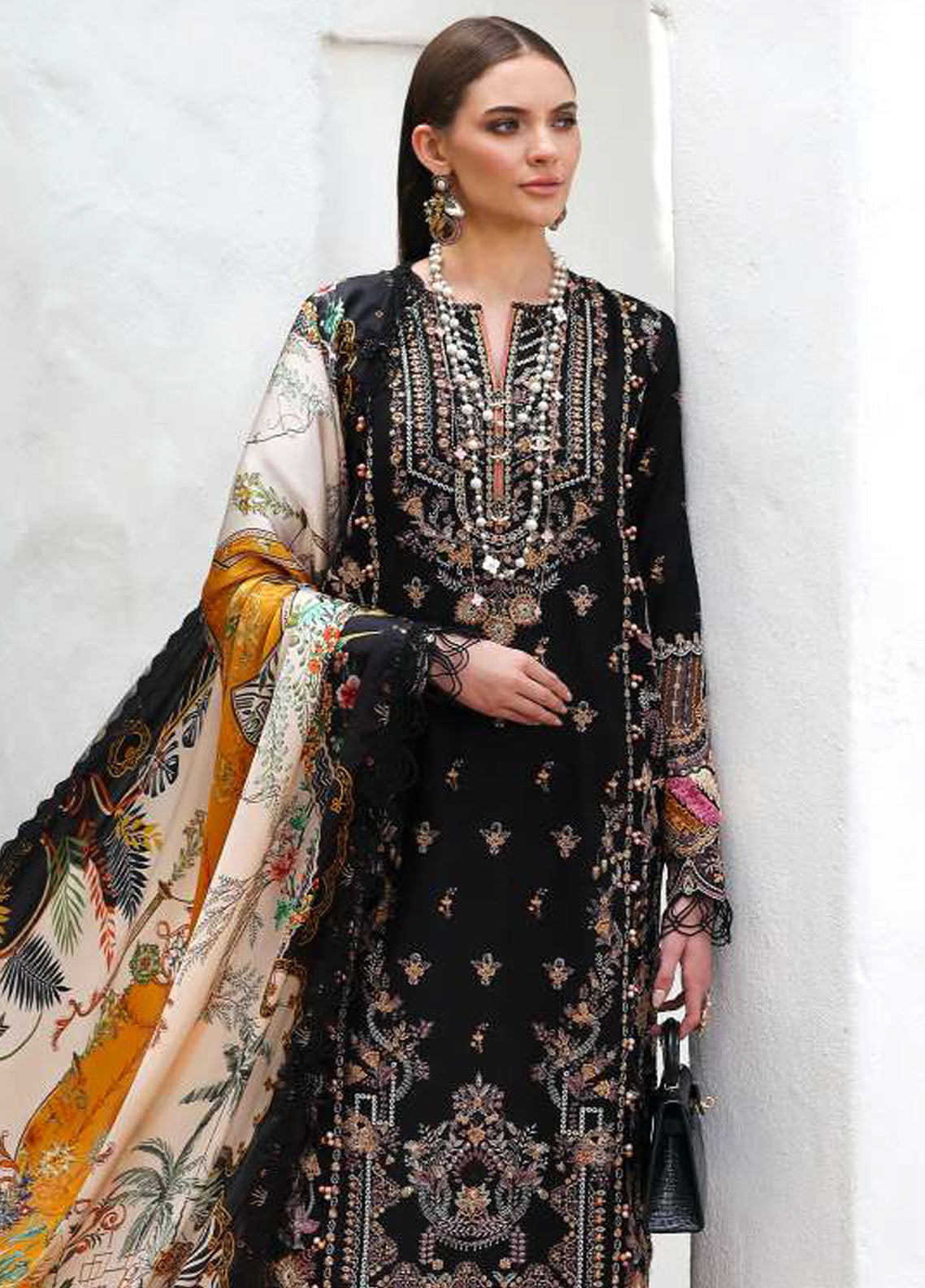 Elysia by Kanwal Malik Embroidered Lawn Suits Unstitched 3 Piece Noire