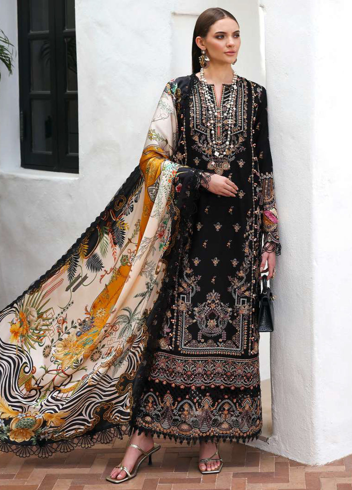 Elysia by Kanwal Malik Embroidered Lawn Suits Unstitched 3 Piece Noire