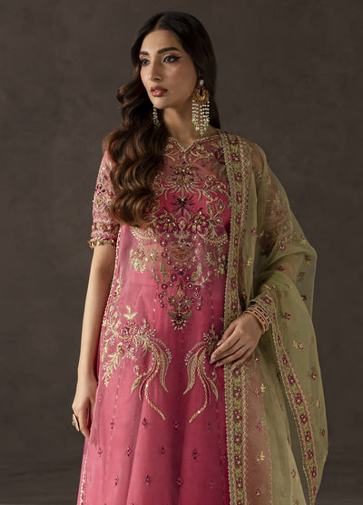 Elysee by Imran Ramzan Embroidered Organza Suits Unstitched 3 Piece IR25EF Orchidee Rose