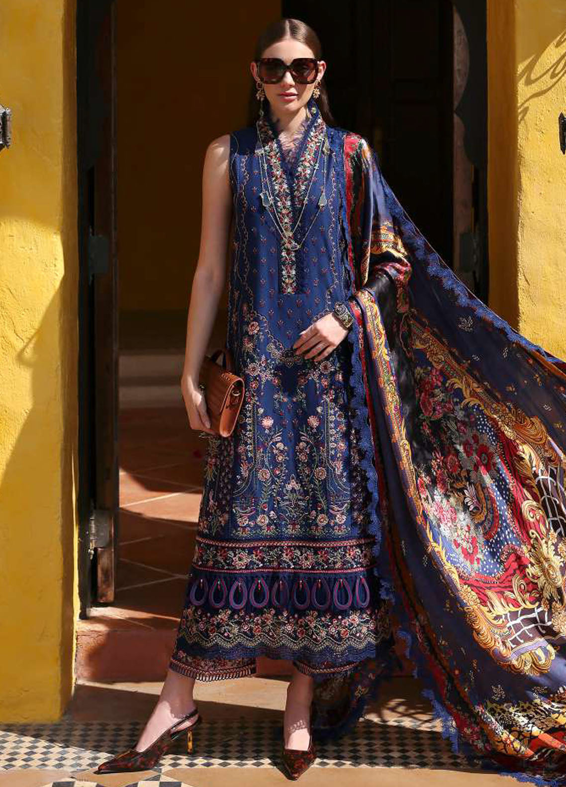 Elysia by Kanwal Malik Embroidered Lawn Suits Unstitched 3 Piece Azure