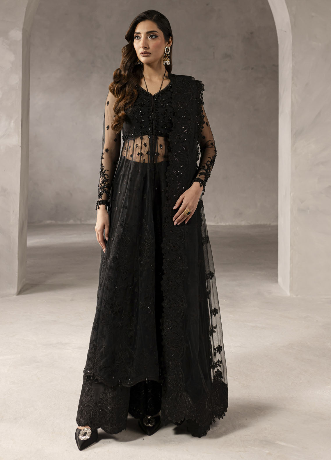 Elysee by Imran Ramzan Embroidered Net Suits Unstitched 3 Piece IR25EF Amour de Noire