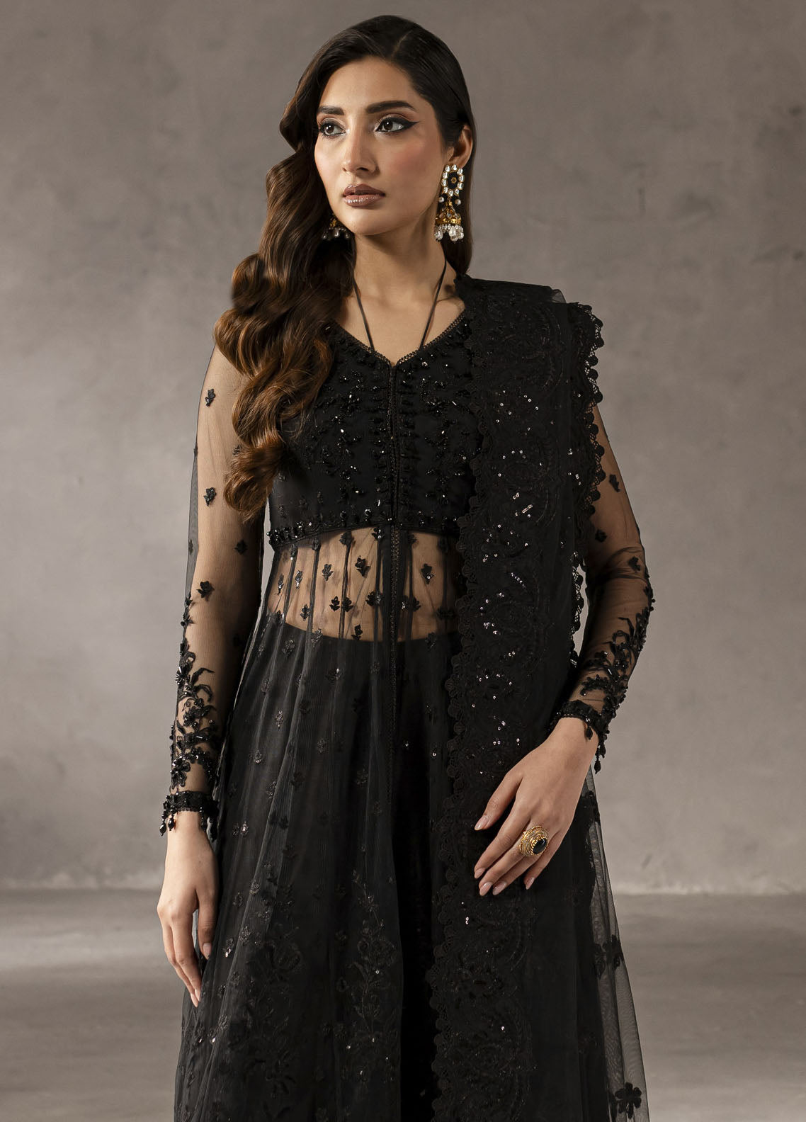 Elysee by Imran Ramzan Embroidered Net Suits Unstitched 3 Piece IR25EF Amour de Noire