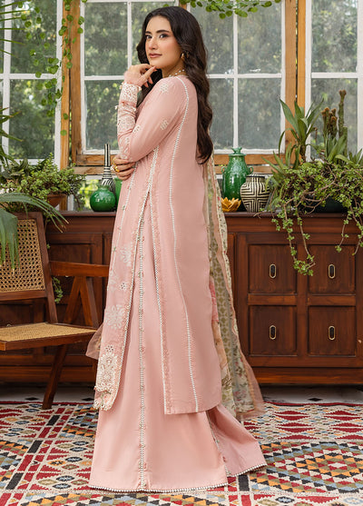 Elaf Chikankari Lawn Suits Unstitched 3 Piece EEC - 1A Forever Blush