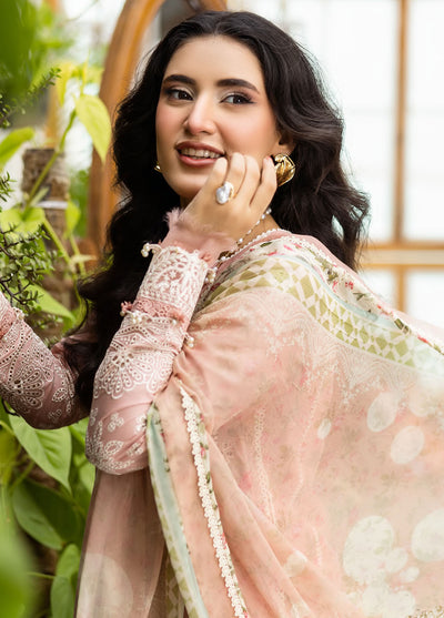 Elaf Chikankari Lawn Suits Unstitched 3 Piece EEC - 1A Forever Blush